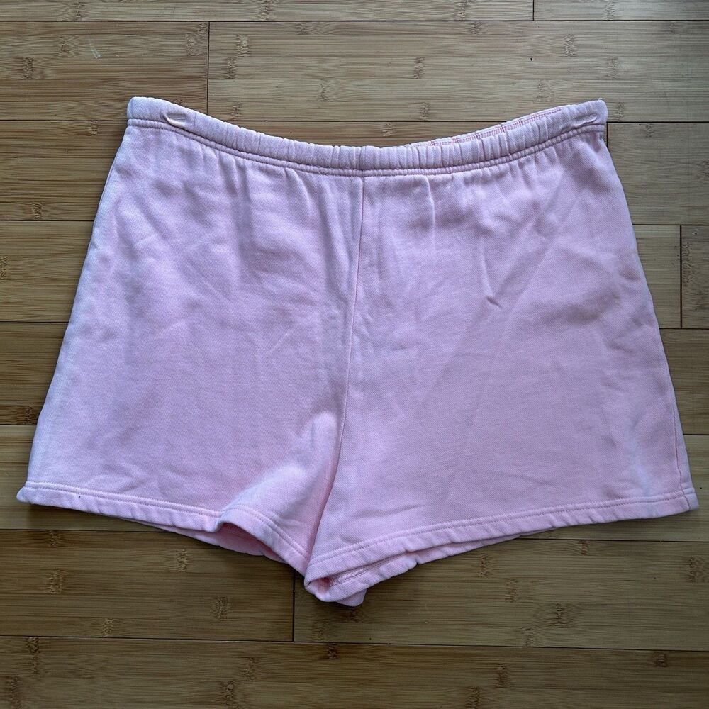 Vintage Mod O Doc Womens Pink Cotton Sweat Shorts Drawstring Waist‎ Loungewear